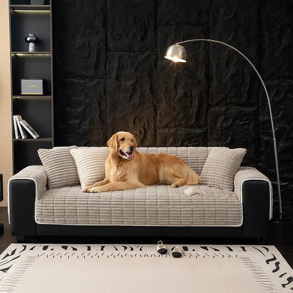 One-Piece Ultra-Soft Flannel Sofa Cover – Non-Slip