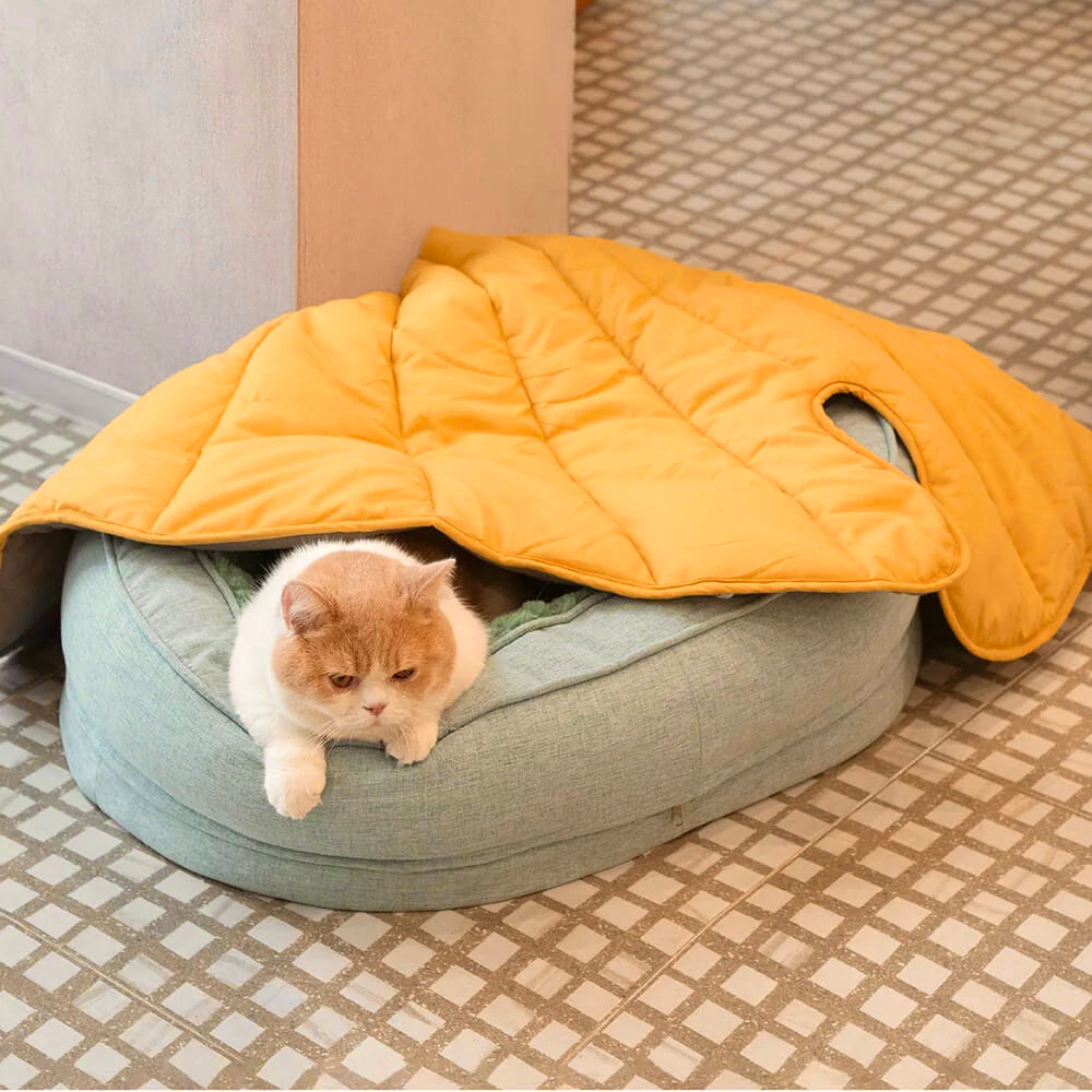 Tappetino Imbottito per Cani a Forma di Foglia - FidoSit