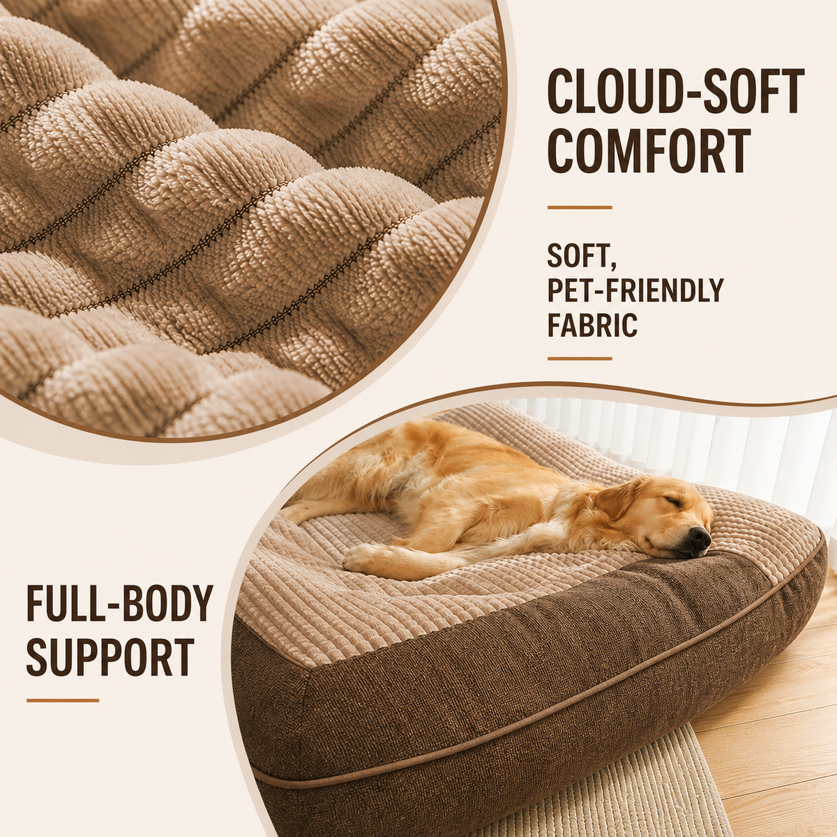 Orthopaedic Dog Bed – Ultra-Soft & Scratch-Resistant Cover