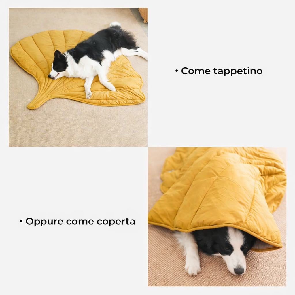 Tappetino Imbottito per Cani a Forma di Foglia - FidoSit