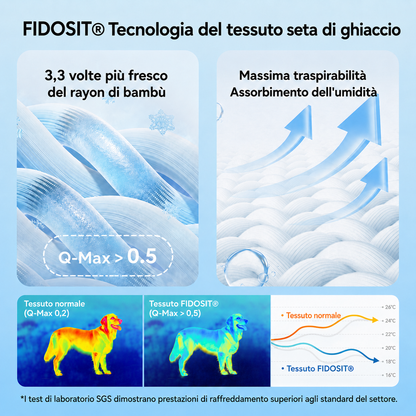 FidoSit ice-silk cooling fabric technology