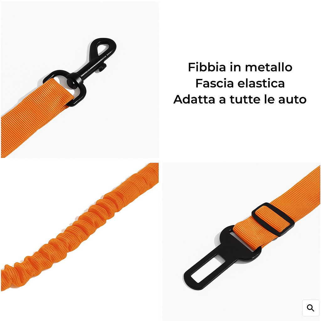 Elastic Anti-Whiplash Dog Car Safety Belt