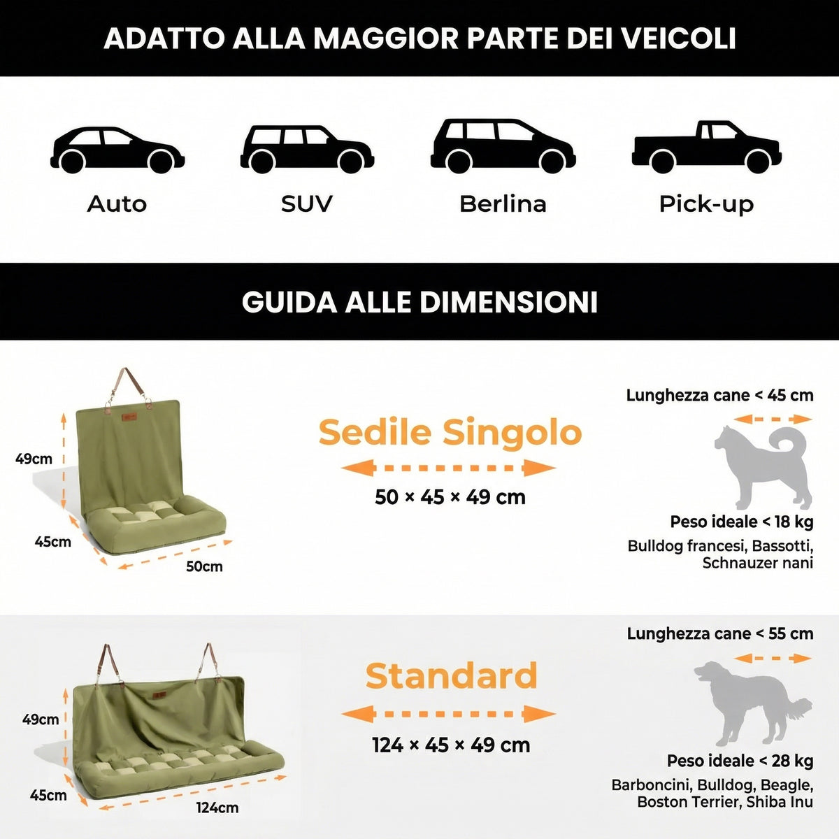 Coprisedile per Cani di Taglia Grande Chessboard Lounge - FidoSit