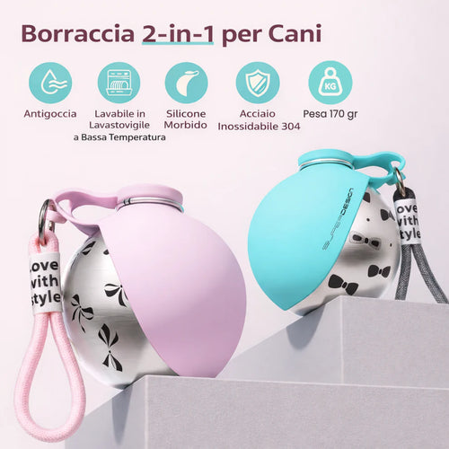 Borraccia per Cani con Ciotola Integrata - FidoSit