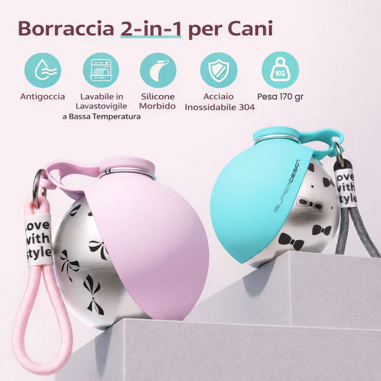 Borraccia per Cani con Ciotola Integrata - FidoSit