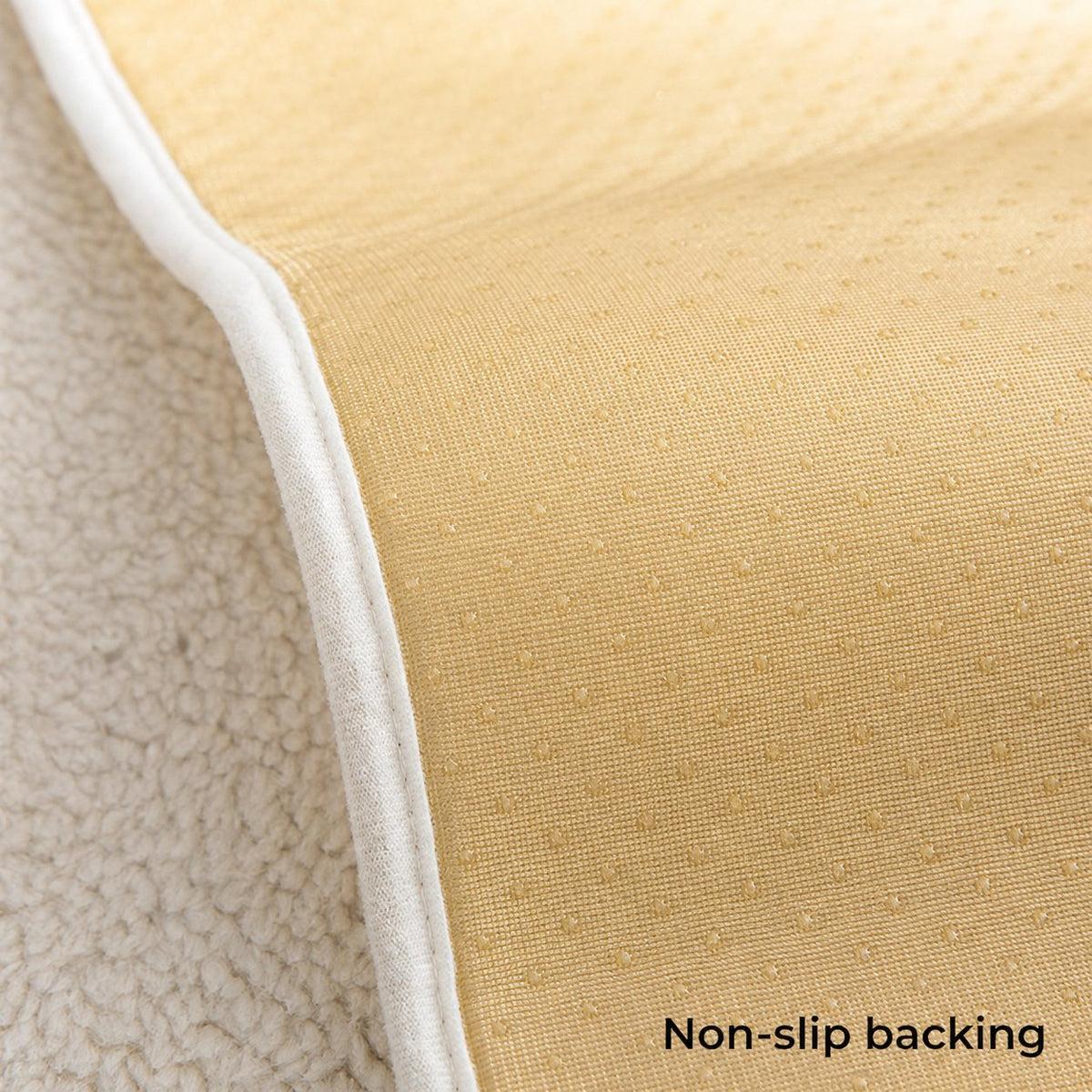 Close-up of the non-slip backing