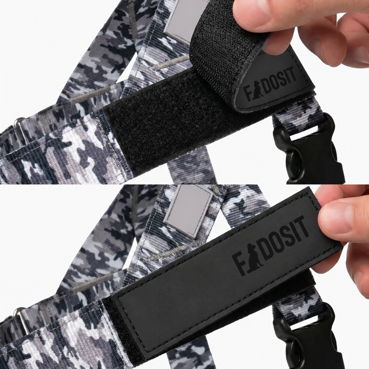 FidoSit adjustable dog harness in Grey Camo, product photo 2