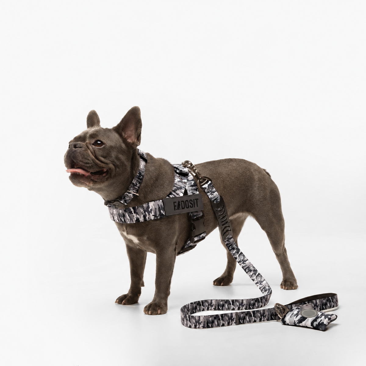 FidoSit adjustable dog harness in Grey Camo, product photo 4