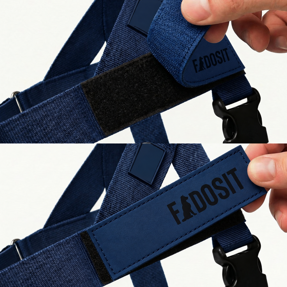 FidoSit adjustable dog harness in Premium Navy Blue, product photo 2