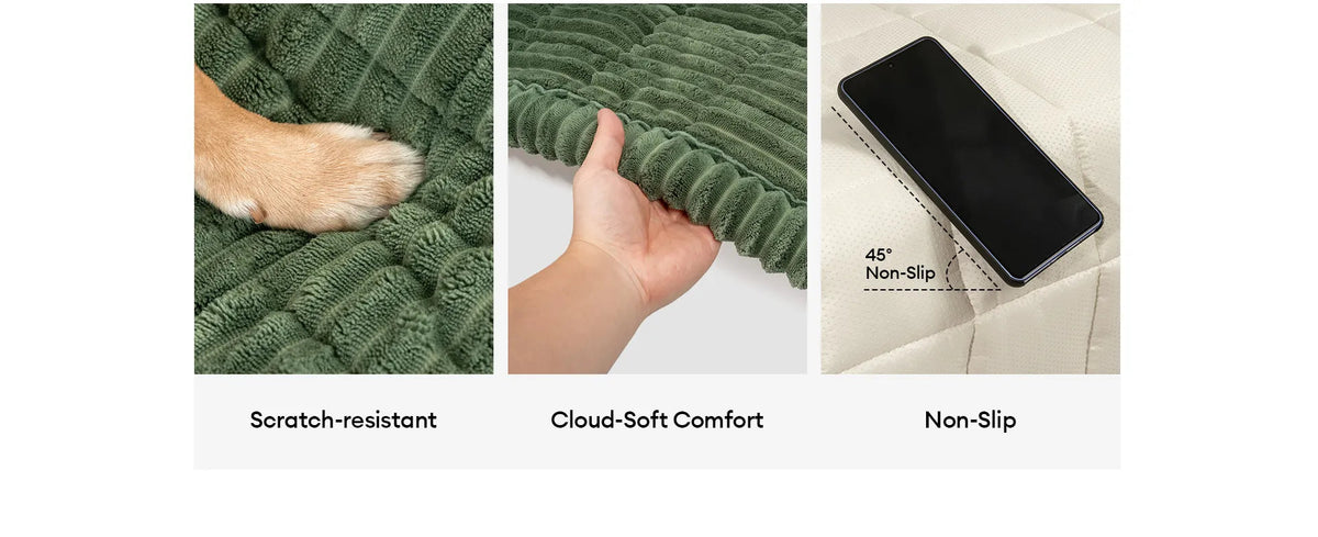 Scratch-resistant soft non-slip pet mat features for desktop