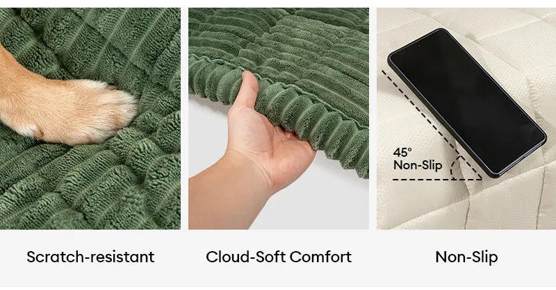 Scratch-resistant soft non-slip pet mat features for mobile