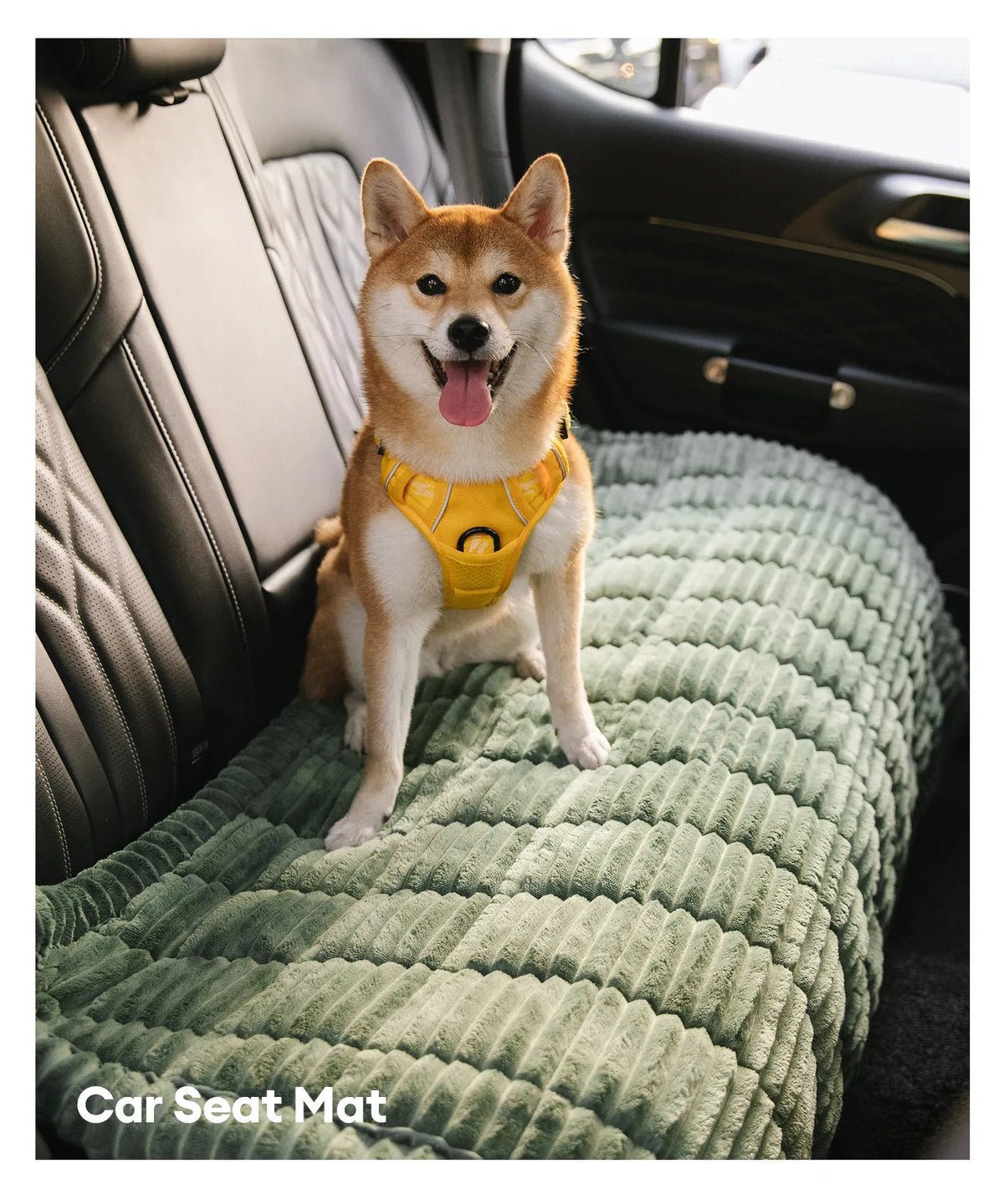 Waterproof flannel pet mat used on a car seat