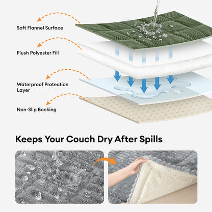 Breathable flannel couch cover for pets