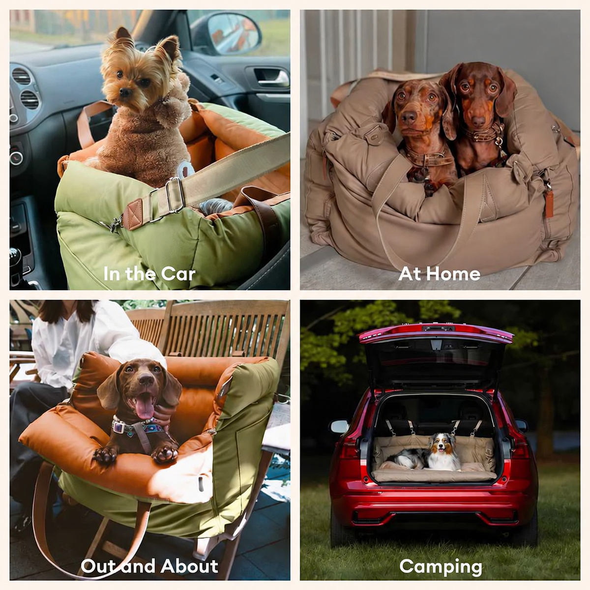 Urban Comfort Faux Leather Dog Car Seat – FidoSit