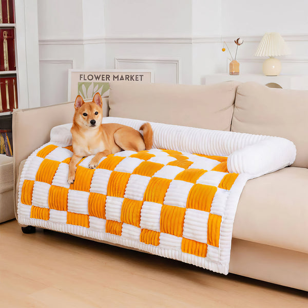 Sofa & Bed Cover – Checkered Pattern