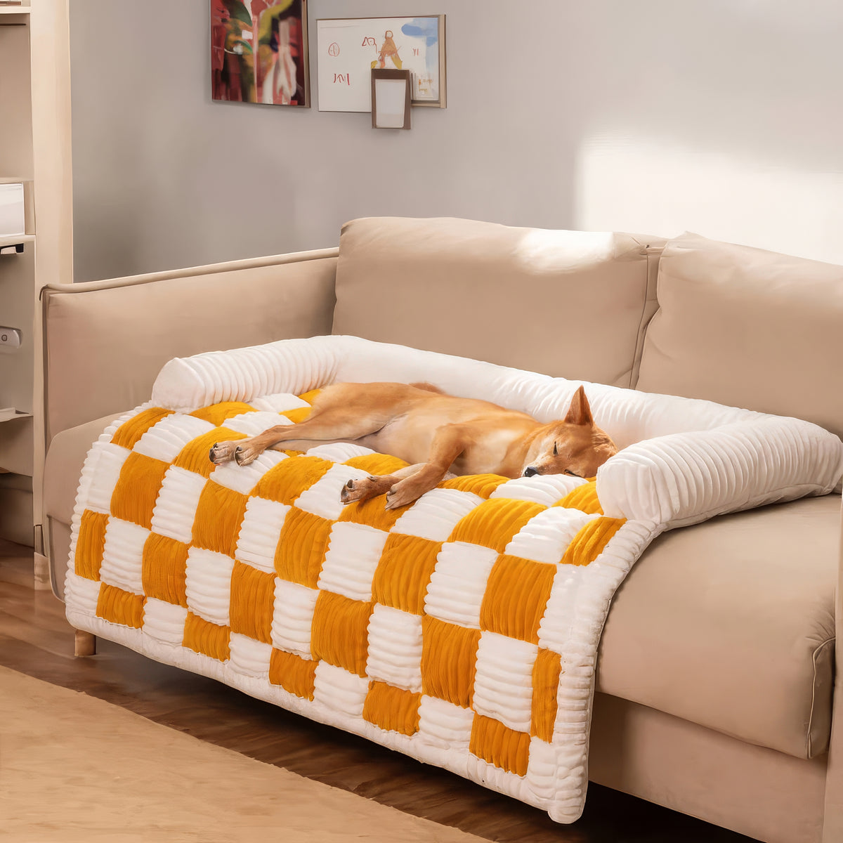 Copridivano Letto a Scacchiera per Cani - FidoSit