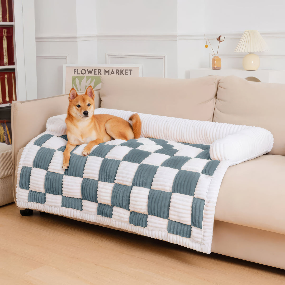 Copridivano Letto a Scacchiera per Cani - FidoSit