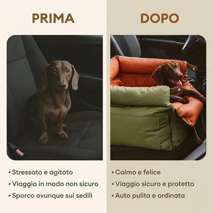 Seggiolino Auto in Pelle Comfort Urbano per Cani - FidoSit
