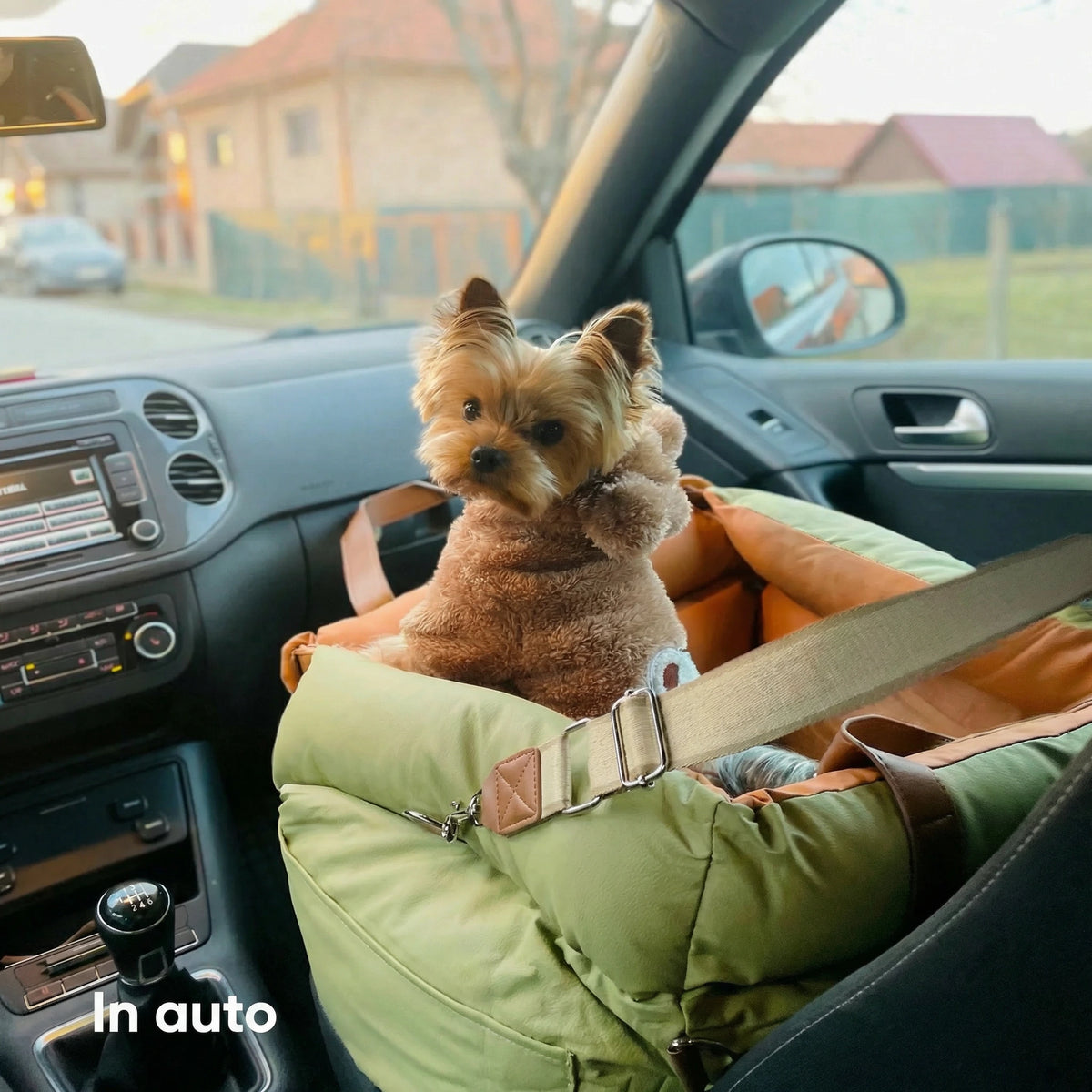 Seggiolino Auto in Pelle Comfort Urbano per Cani - FidoSit