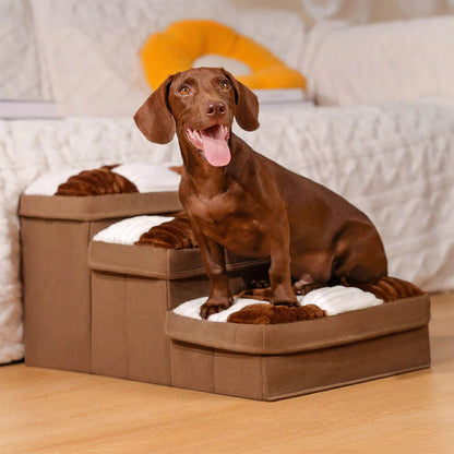 Scaletta Artigianale per Cani con Motivo a Scacchiera - FidoSit