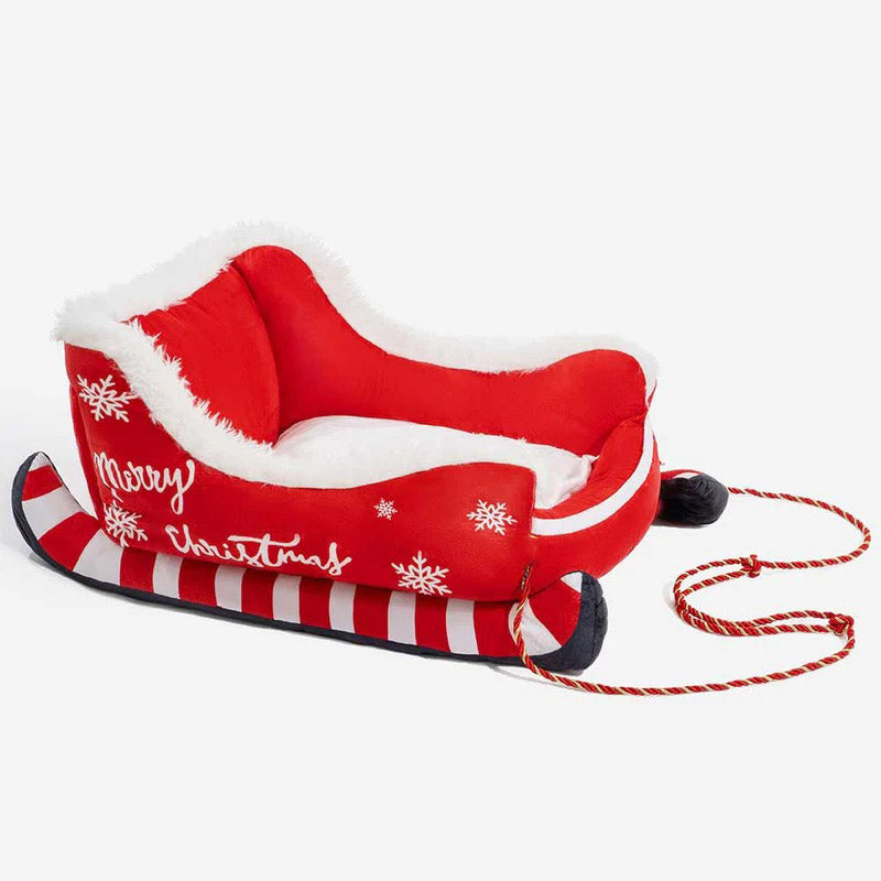 Cuccia Festiva a Forma di Slitta di Natale per Cani - FidoSit