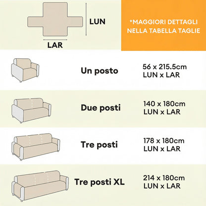Copridivano Pezzo Unico Effetto Peluche Impermeabile - FidoSit