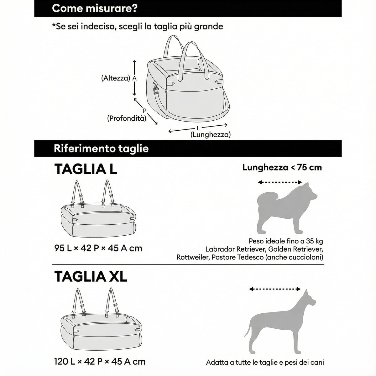 Seggiolino in Pelle per Cani con Attacco Cinture - FidoSit
