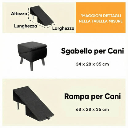 Rampa Sgabello per Cani Convertibile 2-in-1 - FidoSit