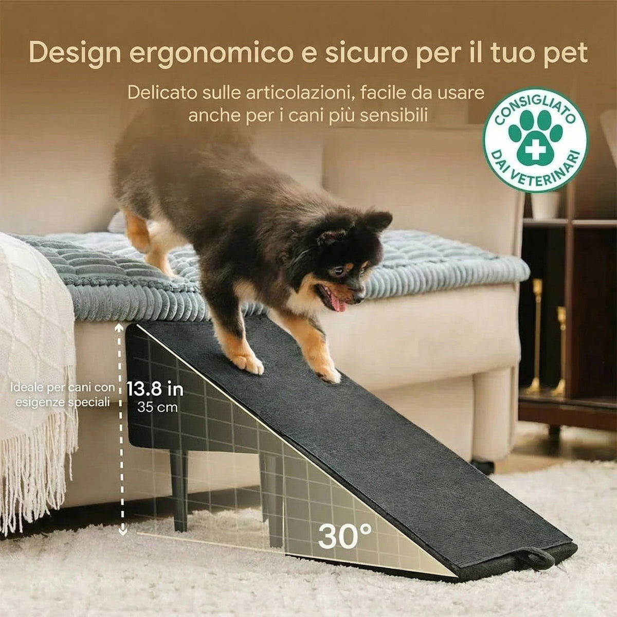 Rampa Sgabello per Cani Convertibile 2-in-1 - FidoSit