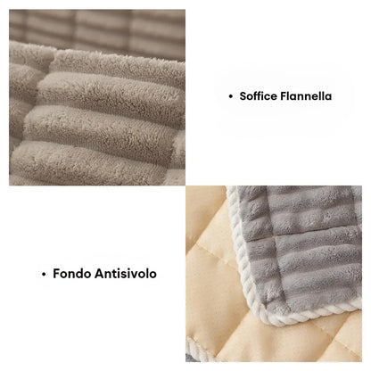 Copridivano Monopezzo in Flanella Ultra Morbida Antiscivolo - FidoSit